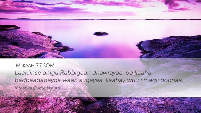 Miikaah 7:7 SOM Bible Verse Image
