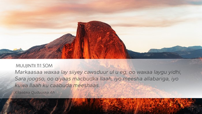 Muujintii 11:1 SOM Bible Verse Image