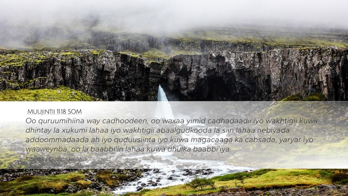 Muujintii 11:18 SOM Bible Verse Image