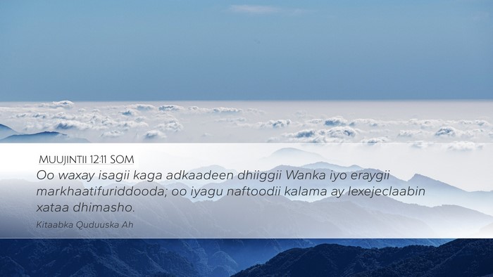 Muujintii 12:11 SOM Bible Verse Image