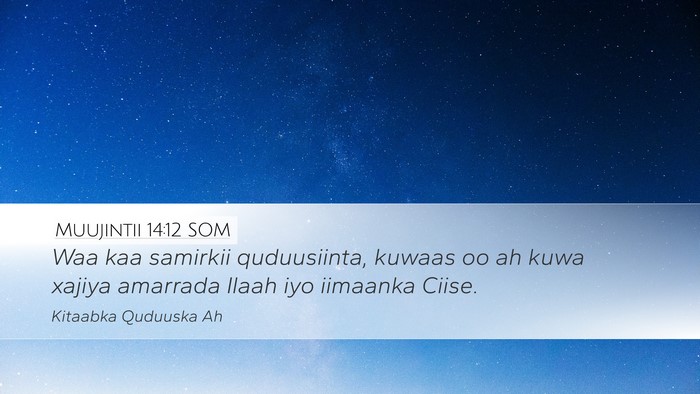 Muujintii 14:12 SOM Bible Verse Image