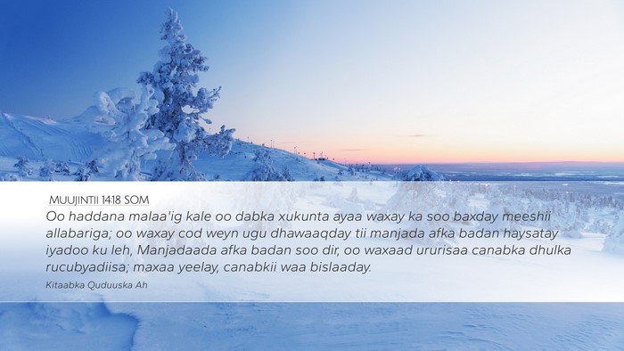 Muujintii 14:18 SOM Bible Verse Image