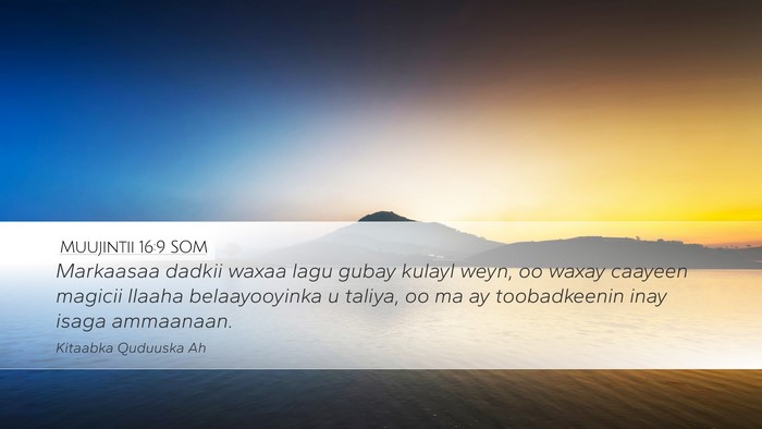 Muujintii 16:9 SOM Bible Verse Image