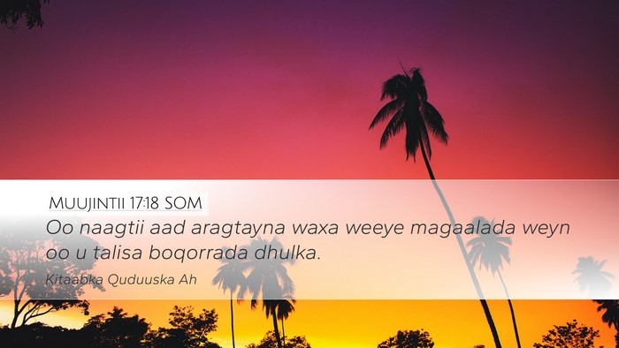 Muujintii 17:18 SOM Bible Verse Image