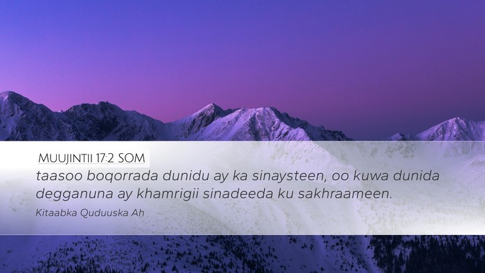 Muujintii 17:2 SOM Bible Verse Image