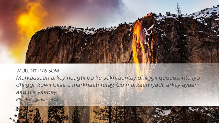 Muujintii 17:6 SOM Bible Verse Image