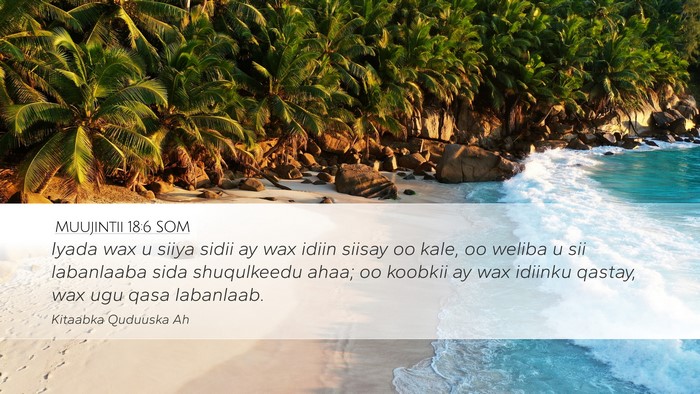 Muujintii 18:6 SOM Bible Verse Image