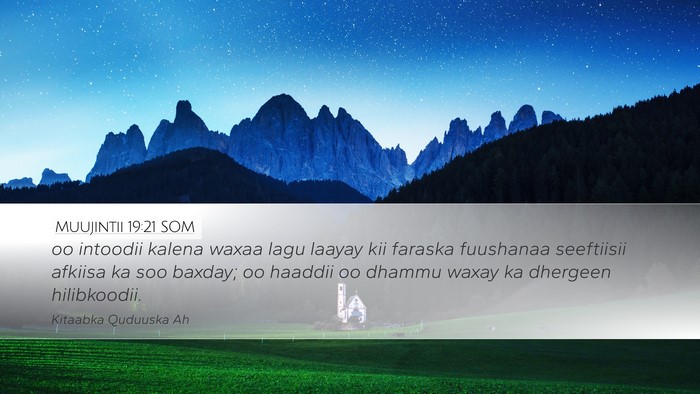Muujintii 19:21 SOM Bible Verse Image