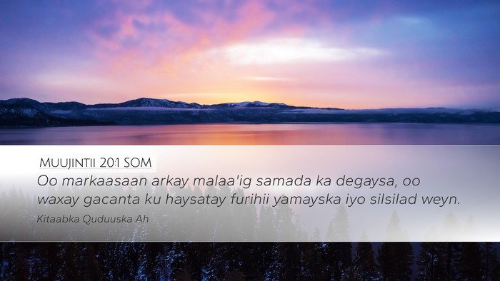 Muujintii 20:1 SOM Bible Verse Image