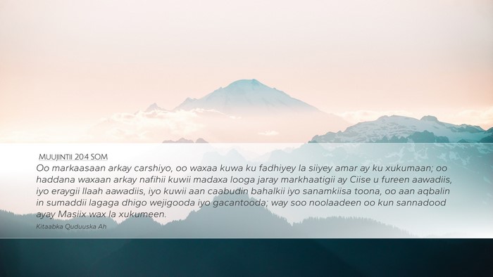 Muujintii 20:4 SOM Bible Verse Image