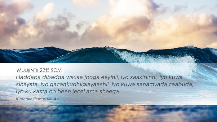 Muujintii 22:15 SOM Bible Verse Image