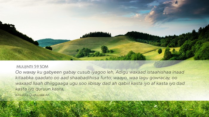Muujintii 5:9 SOM Bible Verse Image