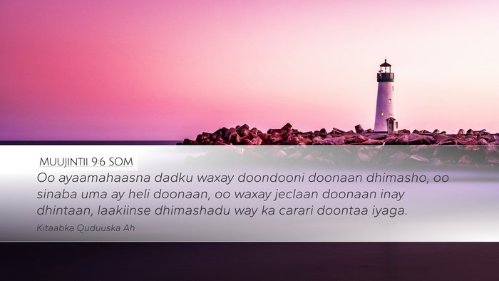 Muujintii 9:6 SOM Bible Verse Image
