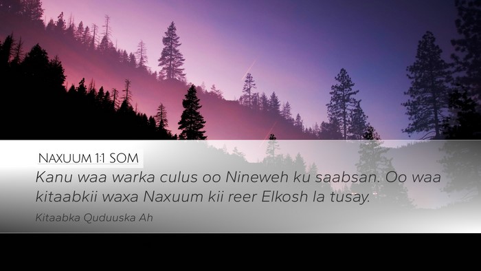 Naxuum 1:1 SOM Bible Verse Image