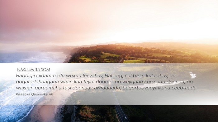 Naxuum 3:5 SOM Bible Verse Image