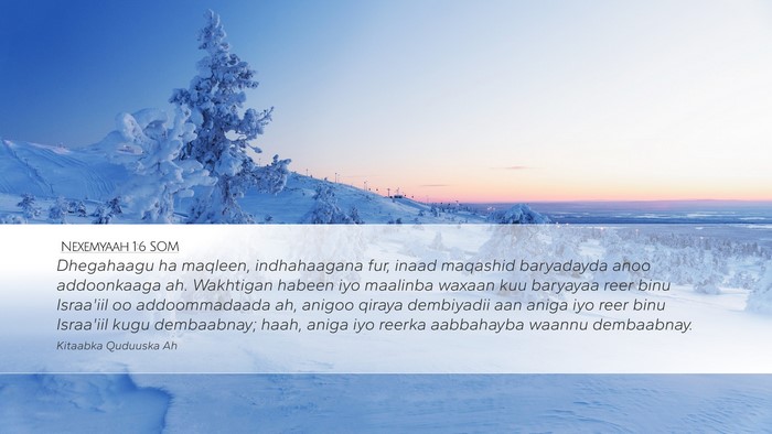 Nexemyaah 1:6 SOM Bible Verse Image