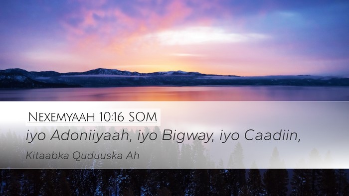 Nexemyaah 10:16 SOM Desktop Wallpaper - iyo Adoniiyaah, iyo Bigway, iyo - Desktop Bible Verse Wallpaper