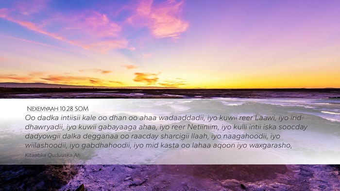 Nexemyaah 10:28 SOM Bible Verse Image