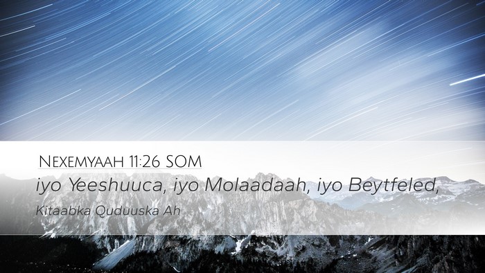 Nexemyaah 11:26 SOM Bible Verse Image