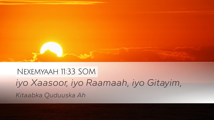 Nexemyaah 11:33 SOM Bible Verse Image