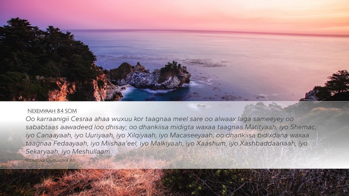 Nexemyaah 8:4 SOM Bible Verse Image