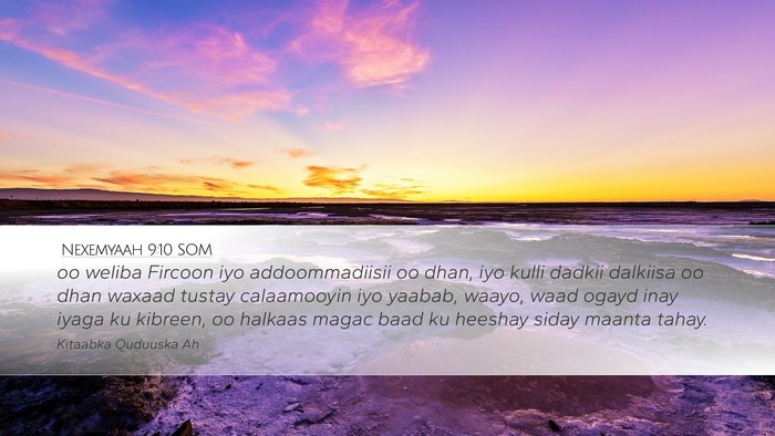 Nexemyaah 9:10 SOM Bible Verse Image