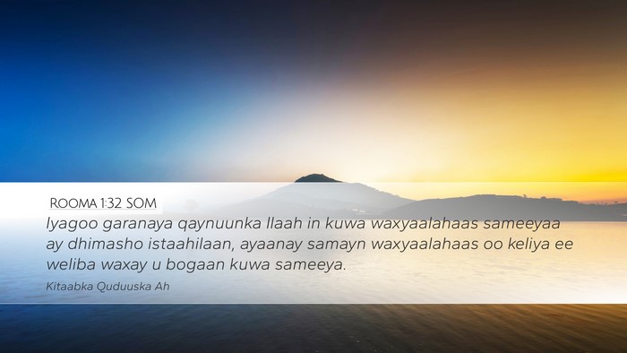 Rooma 1:32 SOM Bible Verse Image