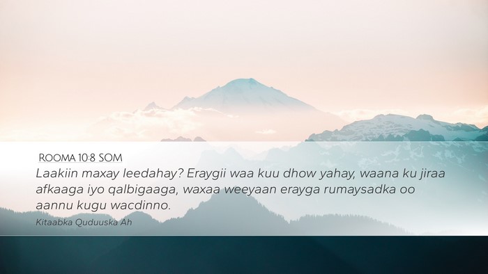 Rooma 10:8 SOM Bible Verse Image