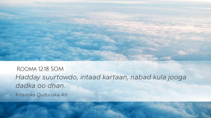Rooma 12:18 SOM Bible Verse Image