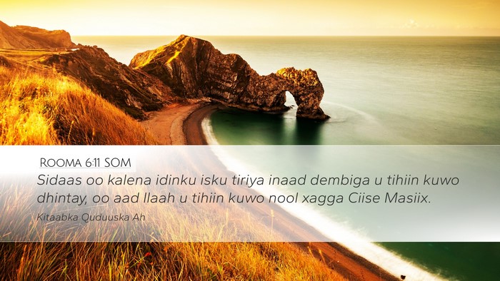 Rooma 6:11 SOM Bible Verse Image
