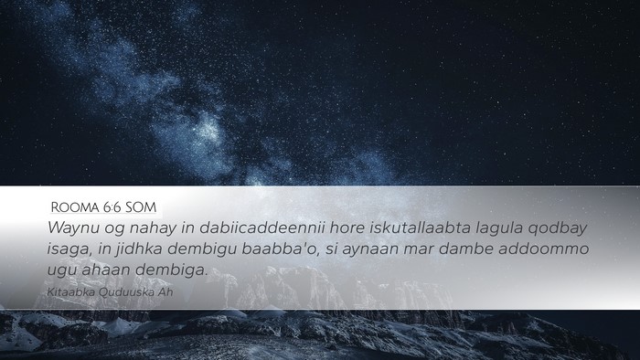 Rooma 6:6 SOM Bible Verse Image