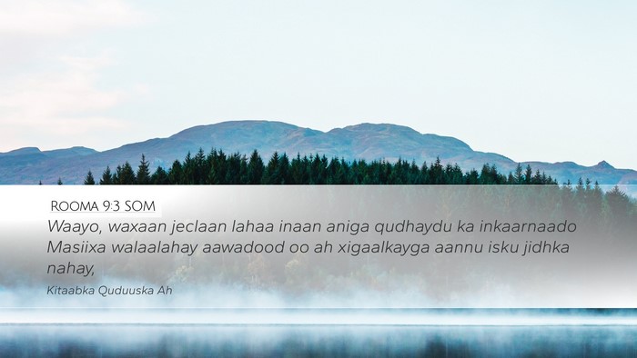 Rooma 9:3 SOM Bible Verse Image