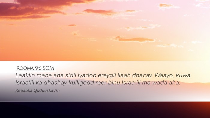 Rooma 9:6 SOM Bible Verse Image