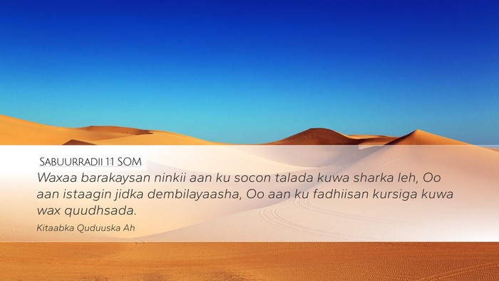 Sabuurradii 1:1 SOM Desktop Wallpaper - Waxaa barakaysan ninkii aan ku socon talada kuwa - Desktop Bible Verse Wallpaper