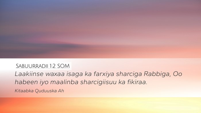 Sabuurradii 1:2 SOM Bible Verse Image