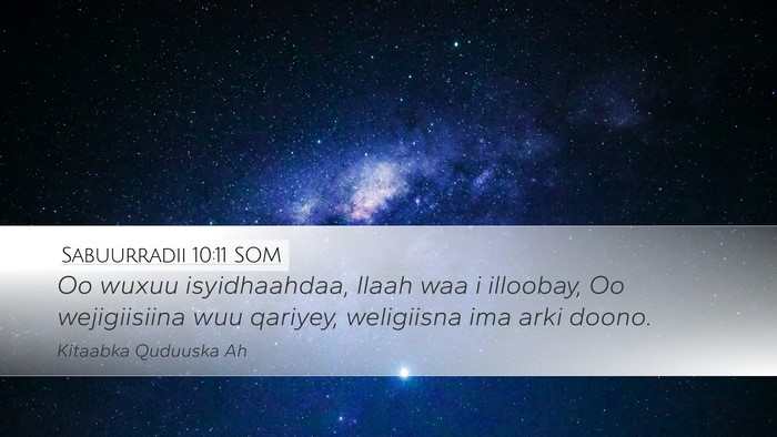 Sabuurradii 10:11 SOM Bible Verse Image