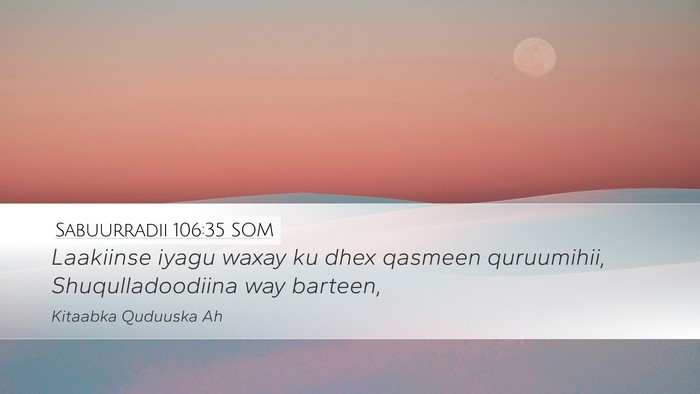 Sabuurradii 106:35 SOM Bible Verse Image