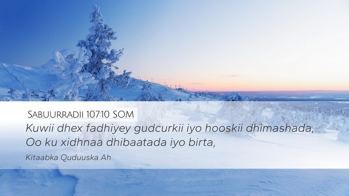 Sabuurradii 107:10 SOM Bible Verse Image