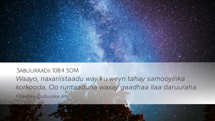 Sabuurradii 108:4 SOM Bible Verse Image