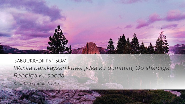 Sabuurradii 119:1 SOM Bible Verse Image