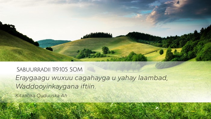 Sabuurradii 119:105 SOM Bible Verse Image