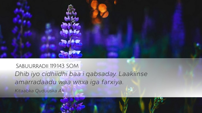 Sabuurradii 119:143 SOM Bible Verse Image