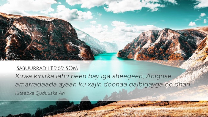 Sabuurradii 119:69 SOM Bible Verse Image