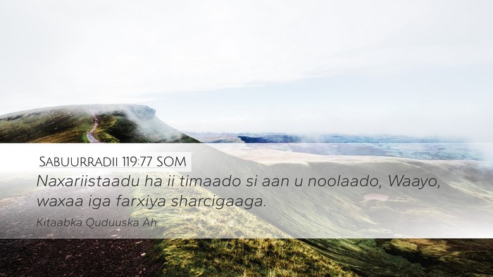 Sabuurradii 119:77 SOM Bible Verse Image