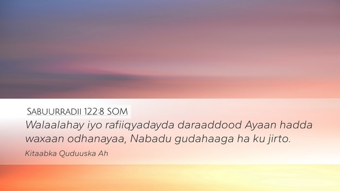 Sabuurradii 122:8 SOM Desktop Wallpaper - Walaalahay iyo rafiiqyadayda daraaddood Ayaan - Desktop Bible Verse Wallpaper