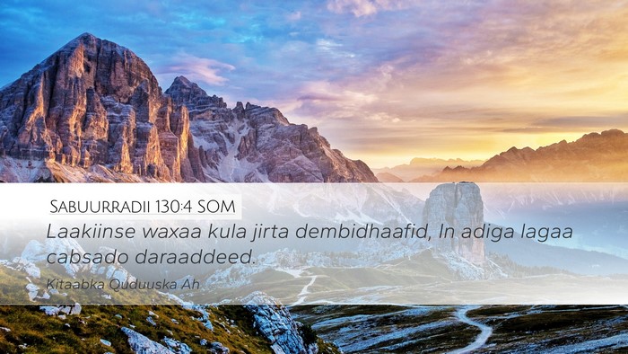 Sabuurradii 130:4 SOM Bible Verse Image