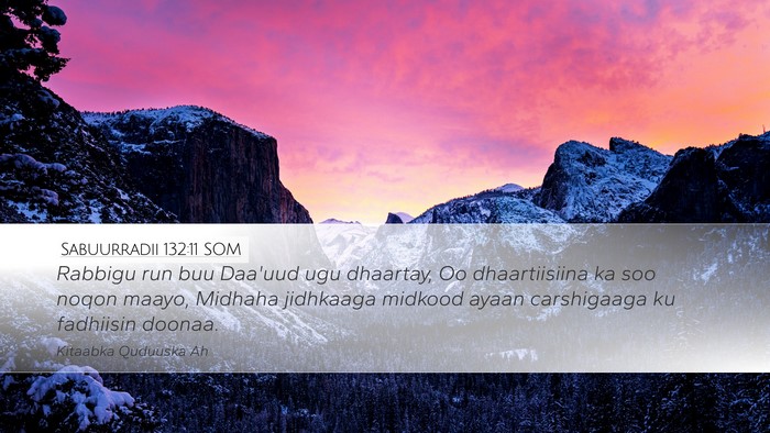 Sabuurradii 132:11 SOM Bible Verse Image