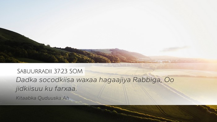 Sabuurradii 37:23 SOM Bible Verse Image