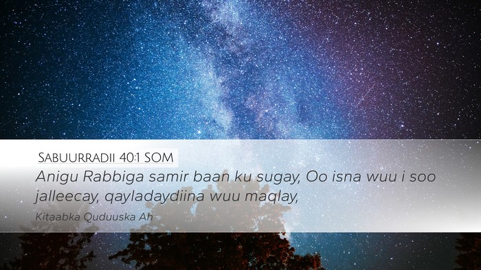 Sabuurradii 40:1 SOM Bible Verse Image