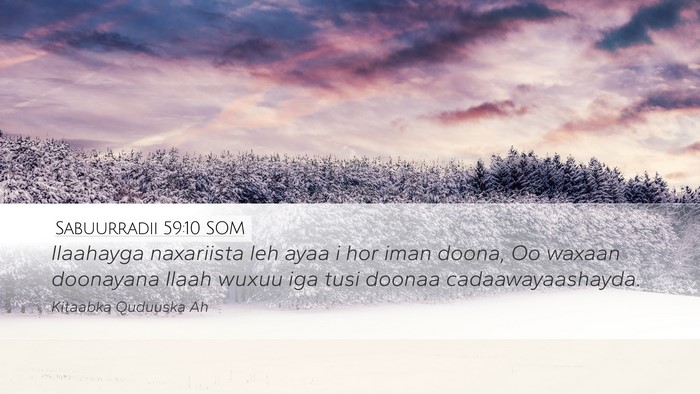 Sabuurradii 59:10 SOM Bible Verse Image